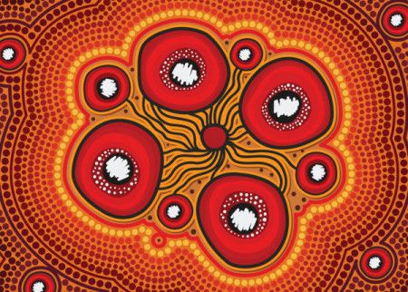 Connection aboriginal vector artwork