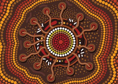 Connection aboriginal dot artwork