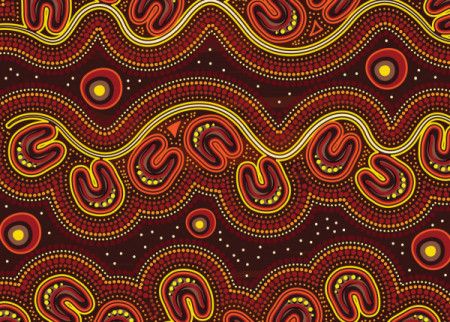 Aboriginal seamless dot artwork