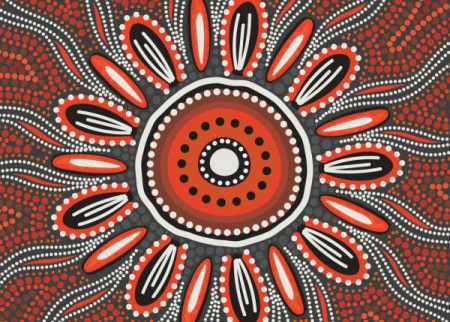 Aboriginal dot design artwork