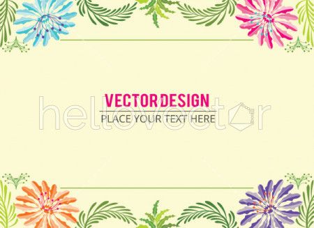 Floral Banner, Abstract floral effect banner background with text - Vector illustration