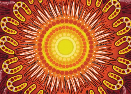 Vector image of aboriginal artwork