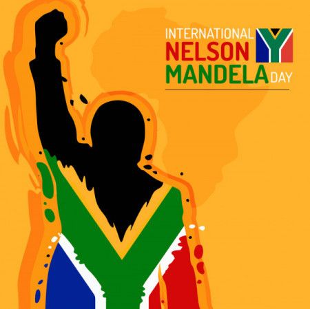 International Nelson Mandela Day Abstract Poster