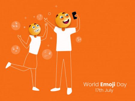 Emoticon Couple Character, Emoji Day Illustration