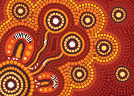 Aboriginal dot art Illustration