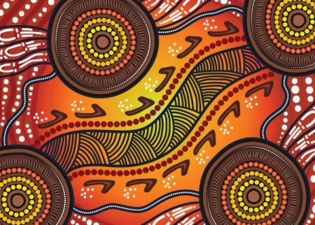 Aboriginal Painting - Vector Illustration