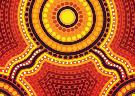 Aboriginal dot vector background