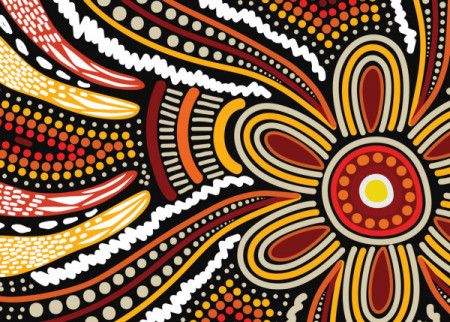 Aboriginal design vector background