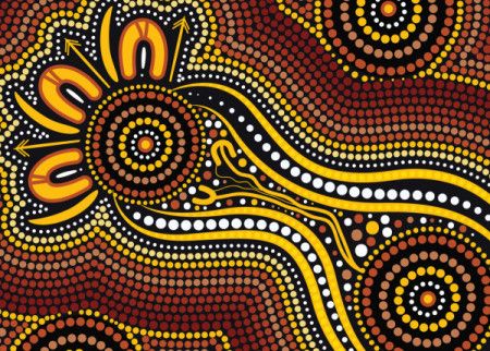 Aboriginal dot design  background