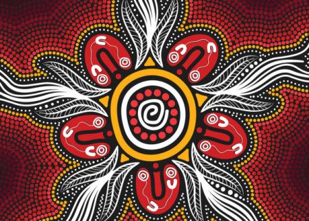 Aboriginal dot artwork design