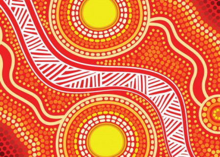 Aboriginal dot design - Vector