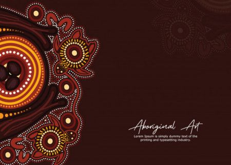 Aboriginal poster design with turtle artwork