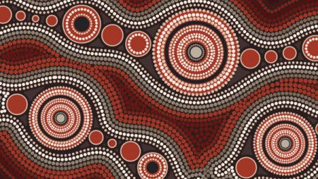 Aboriginal dot vector background