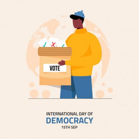 Flat design for international democracy day. September 15