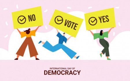 International Day of Democracy Flat Illustration