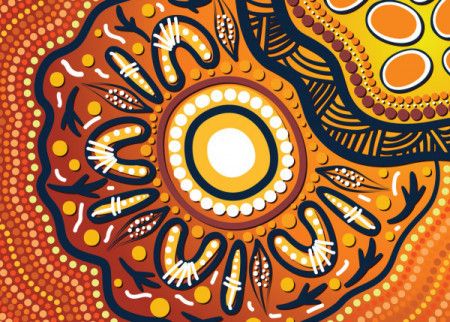 Aboriginal dot design artwork