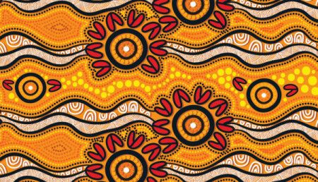Aboriginal art vector background for printing