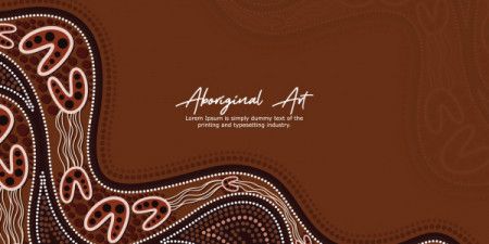 Brown Aboriginal Artwork Banner