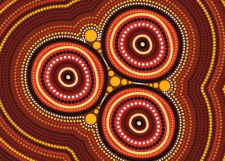 Aboriginal dot circle artwork