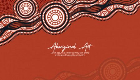 Aboriginal dot artwork poster design