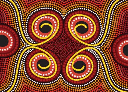 Aboriginal dot vector painting