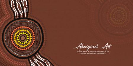 Brown Aboriginal Circle Artwork Banner