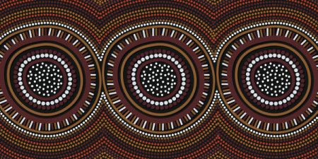 Aboriginal dot circle design background