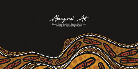 Black Aboriginal Artwork Banner