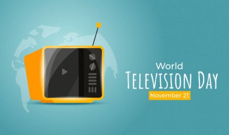 Old TV Illustration, World Television Day Concept