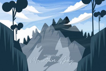 International Mountain Day Illustration