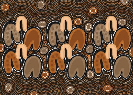Aboriginal design vector background