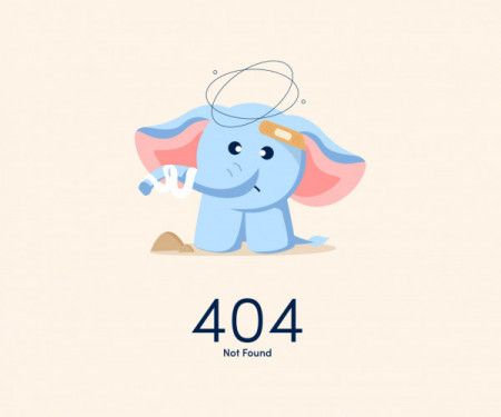 Error 404 web page layout vector design