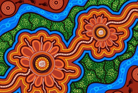 Aboriginal dot design artwork