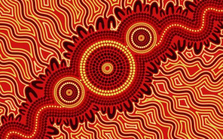 Aboriginal design vector background