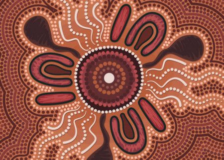 Aboriginal style of background illustration