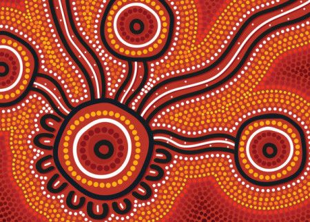 Aboriginal dot art Illustration