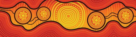 Aboriginal dot artwork landscape style