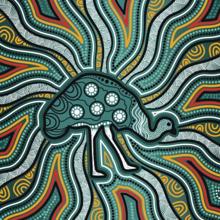 Aboriginal Emu Vector Artwork