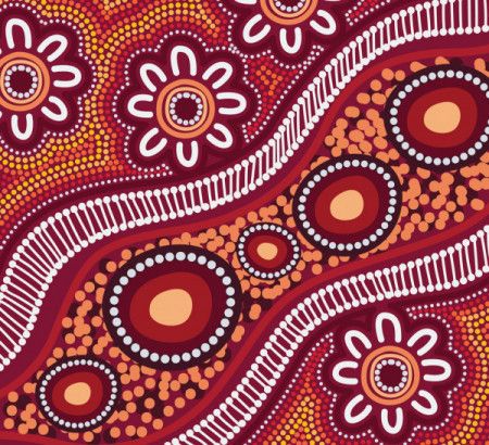 Aboriginal dot design artwork - Vector
