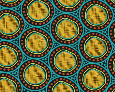 Aboriginal circle seamless style background