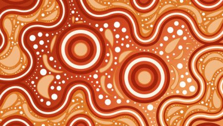 Aboriginal style of background - Illustration