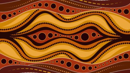 Aboriginal style of background - Illustration