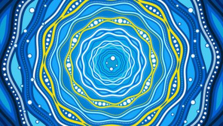 Aboriginal style of meditation artwork