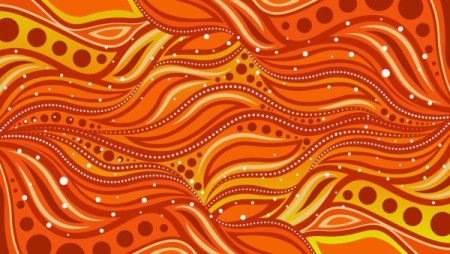 Aboriginal style of background - Illustration