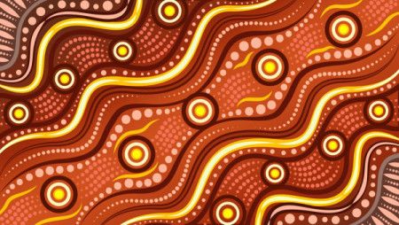 Aboriginal dot art background - ready to print