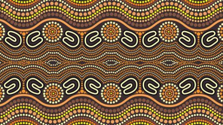 Aboriginal dot design seamless background