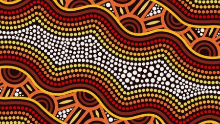 Aboriginal dot design vector background