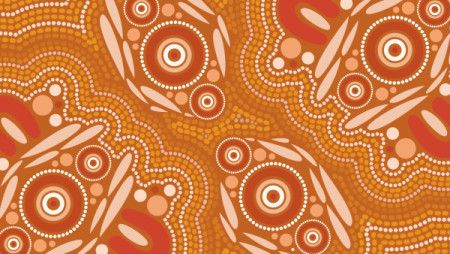 Aboriginal style of dot design illustration