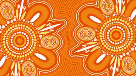 Yellow Aboriginal Art Background - Ready to print