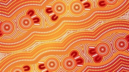 Aboriginal dot design vector background